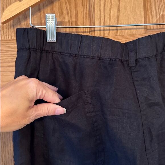 QUINCE 100% European Linen Black Pants - Picture 6 of 13